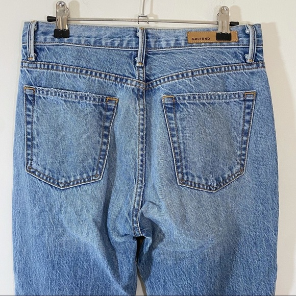 GRLFRND Karolina Jeans in Domenico High Rise Straight Leg Cotton Stone Wash 27 - Picture 4 of 6